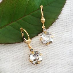 Shade Crystal Drop Earrings, 8mm