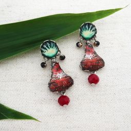 Farraly Drop Earrings, Oriental Hues