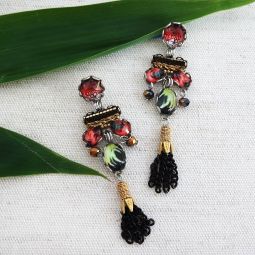 Letizia Dangle Earrings, Oriental Hues