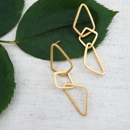 Irregular Geometric Shape Dangle Earrings