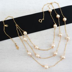 Triple Strand Pearl Necklace