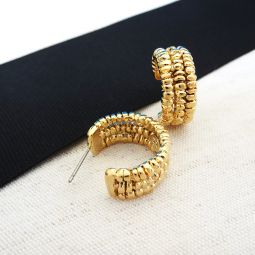 Mini-Hoop Earrings, Gold