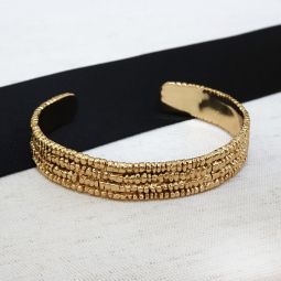 Gold Beaded Cuff