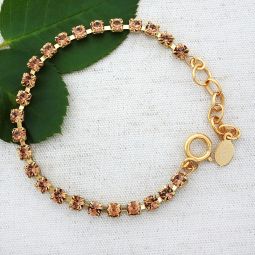 Delicate Cupchain Bracelet, Light Colorado