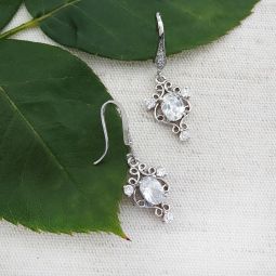 Small Filigree Drop Earrings