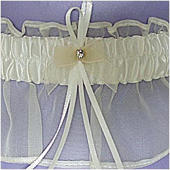 Rhinestone Bow Garter