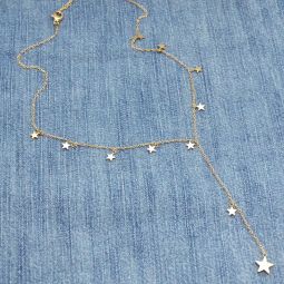 Delicate Stars "Y" Necklace, Gold SALE!!
