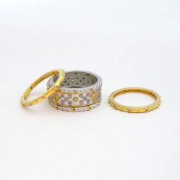 Stackable Rings Set, Silver & Gold