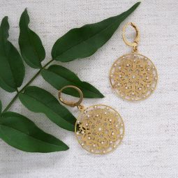 Delicate Gold Round Filigree Earrings