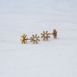 Tiny Vintage Flower Earrings