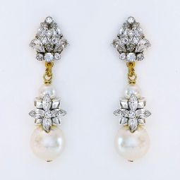 Pearl Drop Earrings, Modern Vintage SALE