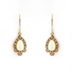 Petite Gold Earrings with Mother of Pearl