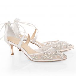 Frances Crystal Beaded Wedding Shoes 9.5M 55% OFF!