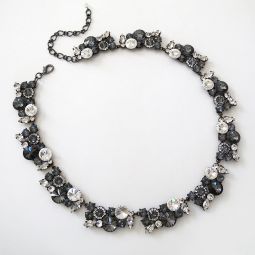 Black Diamond & Clear Crystal Statement Necklace SALE!! 60% OFF!!