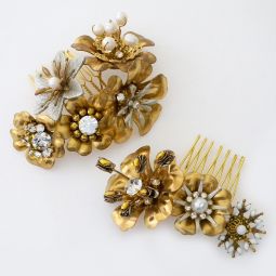 Modern Vintage Flower Comb Set SALE