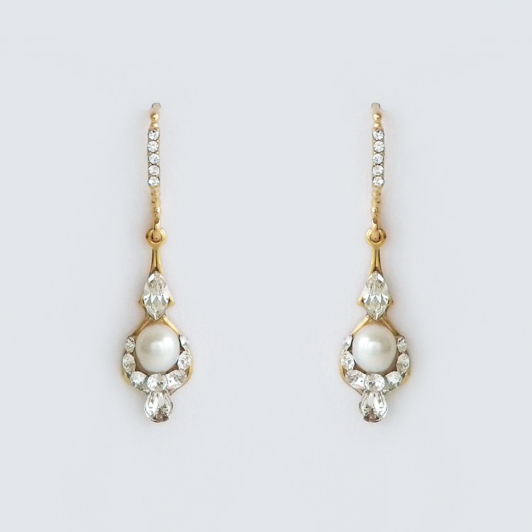 Haute Bride Jewelry | Tiny Crystal Drop 