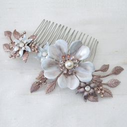 Vintage Floral Hair Comb with Pearl SALE!! 80% OFF!