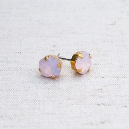 Small Crystal Stud Earrings, Rose Water SALE!