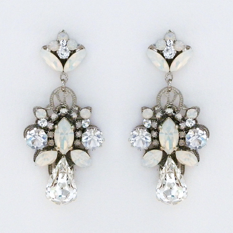 Laura Jayne Bridal Jewelry | Crystal Chandelier Earrings