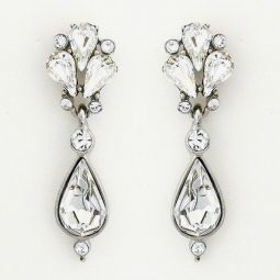 Vintage Crystal Teardrop Earrings