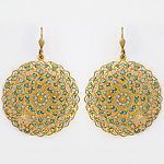 Catherine Popesco Earrings | Large Round Gold Filigree Earrings