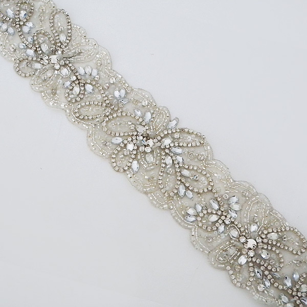Fiore Couture Bridal Belts | Cosmos Beaded, Rhinestone Belt