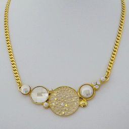 Modern Gold Wedding Necklace SALE!!  70% OFF!