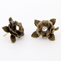 Rose Bouquet Studs in Antique Gold SALE!!   55% OFF!!