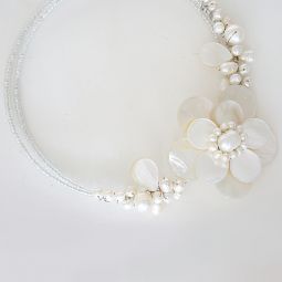 Flower Choker in White Mother Of Pearl SALE!!