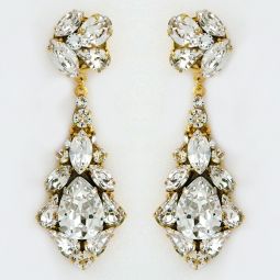Glam Bridal Earrings with Large Teardrop SALE!!! 70% OFF!!