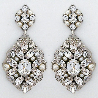 Hollywood Glam Bridal Earrings | Bold, Statement Rhinestone Earrings