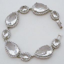 CZ Teardrop Bridal Bracelet Sale