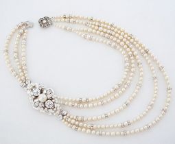 Asymmetrical 5 Strand Pearl Necklace SALE!! 70% OFF!!