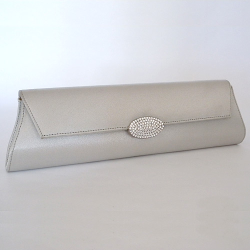 PURSEO Silver Clutch Pearl Purses for Women Handbag Bridal Evening Clutch  Bags for Party Wedding / Dulhan