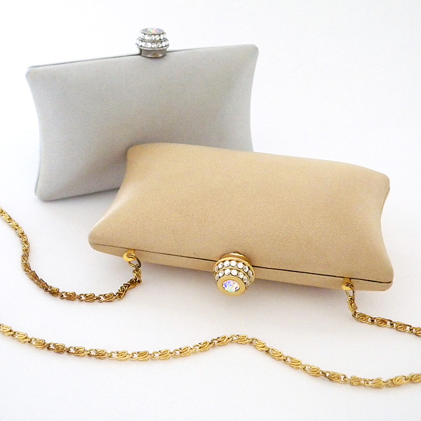Hollywood Regency Style Gold Box Handbag Metal Trim Evening Purse Clutch  VTG | eBay