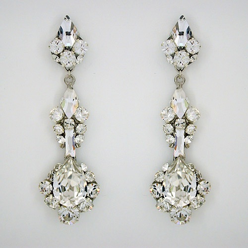 Bridal earrings - Twilight crystal studs by Stephanie Browne – KEZANI  JEWELLERY - designer bridal jewellery and wedding accessories
